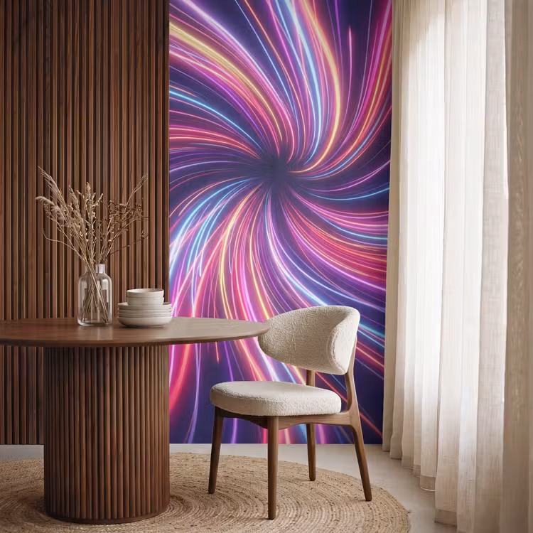 Behang - Abstract - Swirl - Futuristic - Neon — 4
