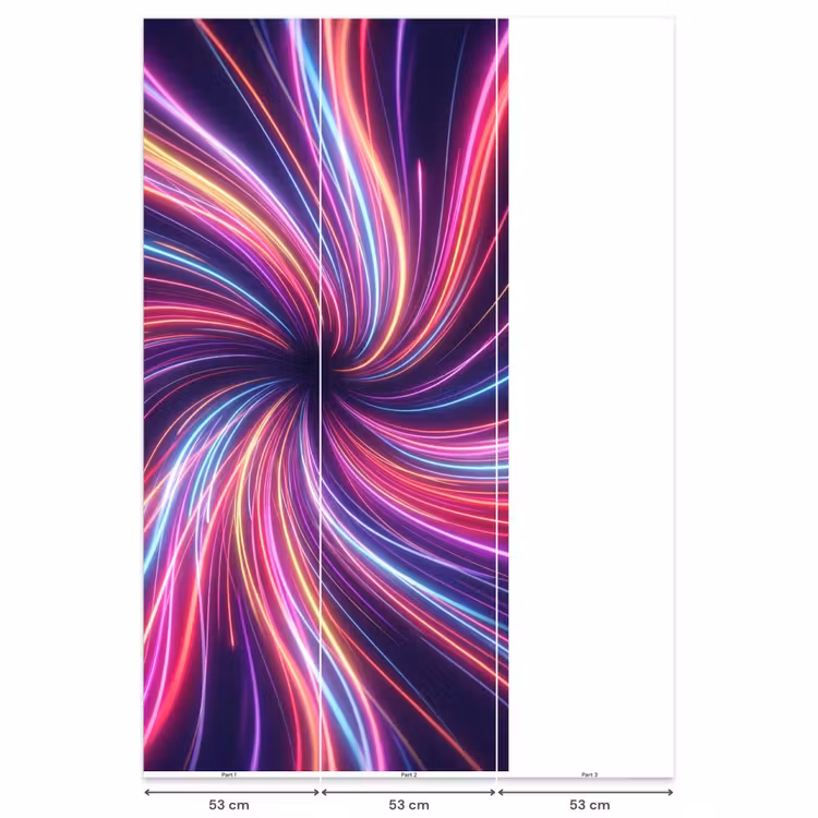 Behang - Abstract - Swirl - Futuristic - Neon — 6