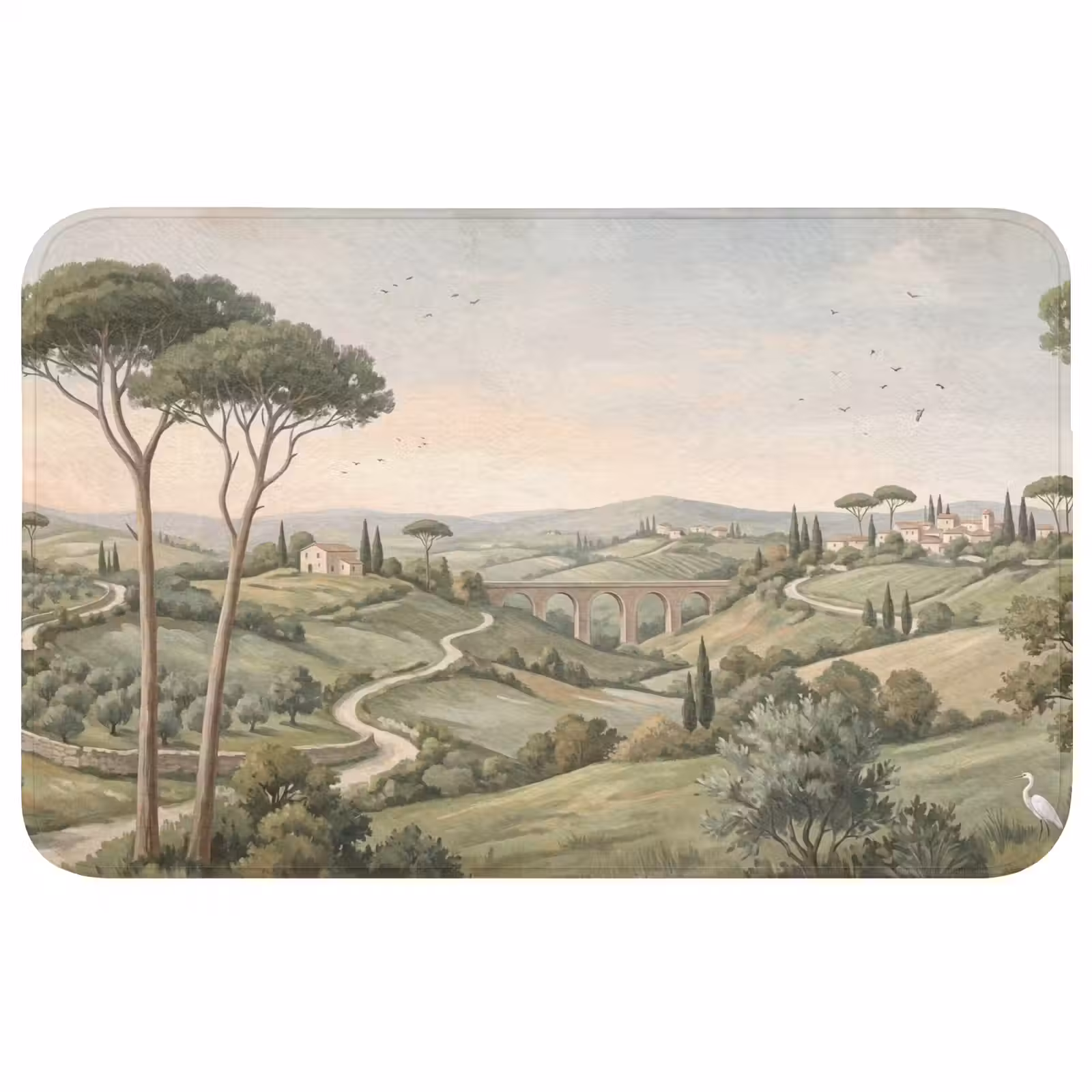 Badmat - Landschap - Heuvels - Zandpad - Groen — 1