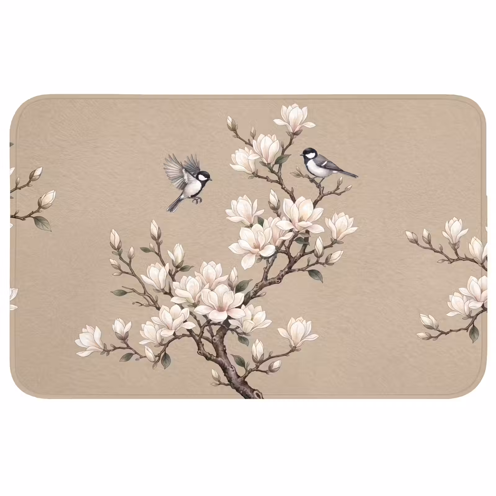 Badmat - Oosters - Vogels - Beige — 1