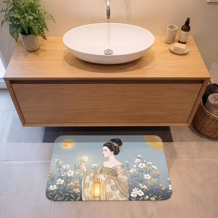 Badmat - Aziatisch - Vrouw - Kimono — 2