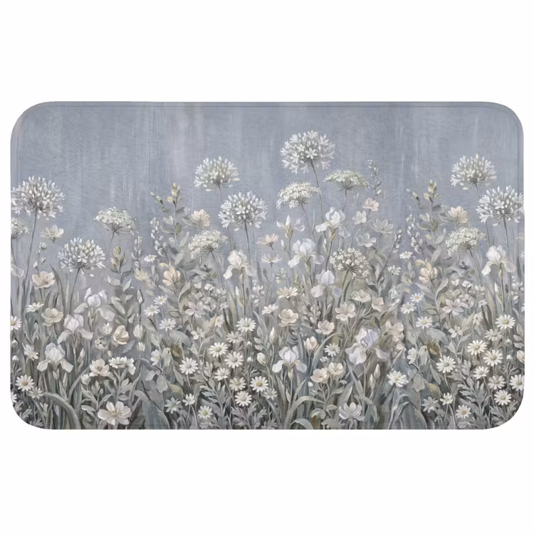 Badmat - Bloemen - Botanisch - Blauw — 1