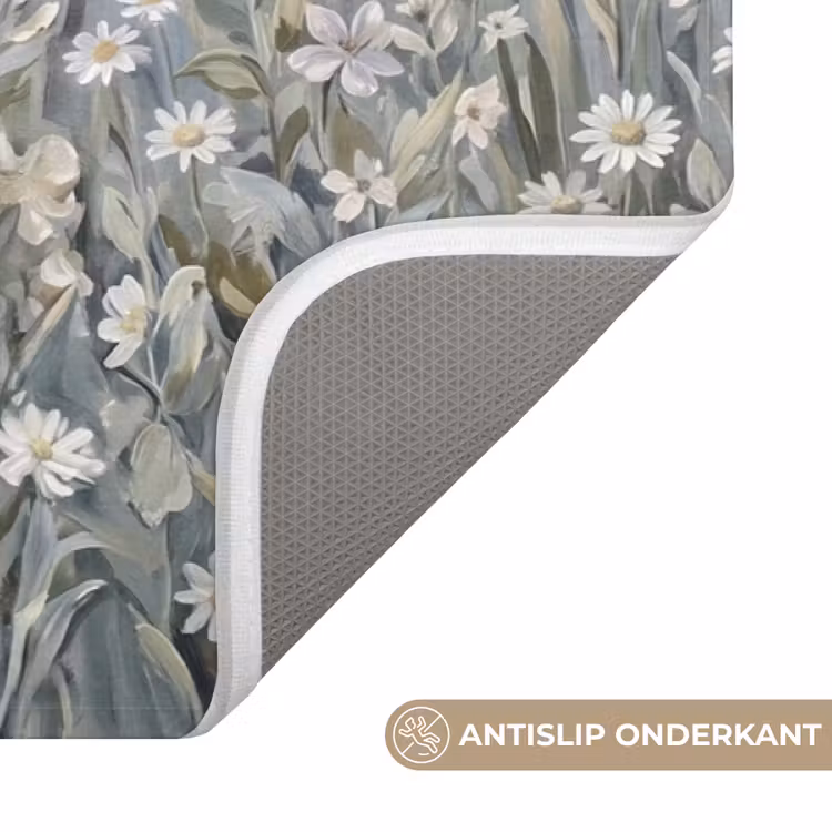 Badmat - Bloemen - Botanisch - Blauw — 3