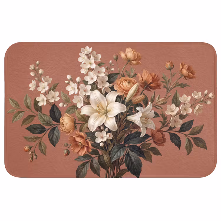 Badmat - Boeket - Retro - Kleurrijk — 1