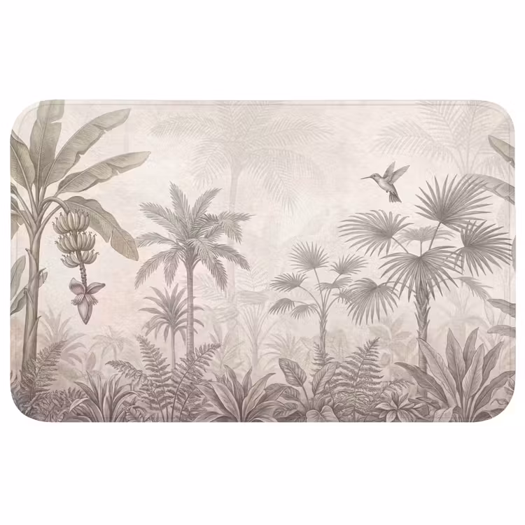 Badmat - Jungle - Banenboom - Kolibrie - Beige — 1