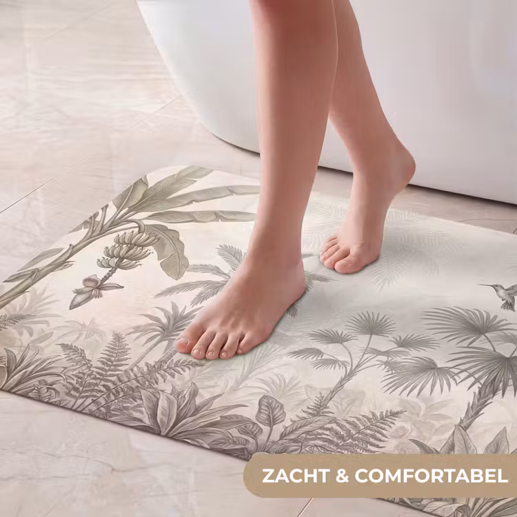 Badmat - Jungle - Banenboom - Kolibrie - Beige — 5