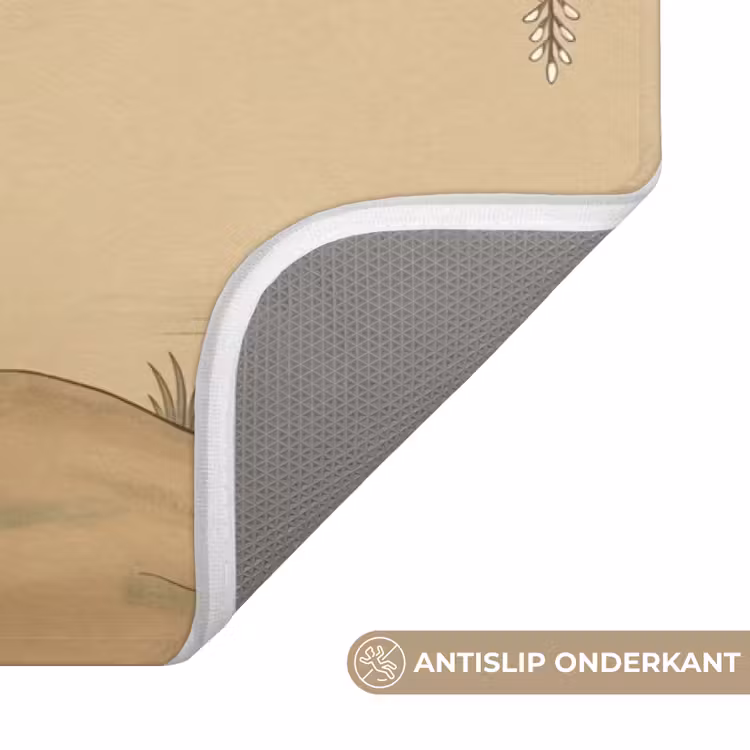 Badmat - Kraanvogels - Water - Beige — 3