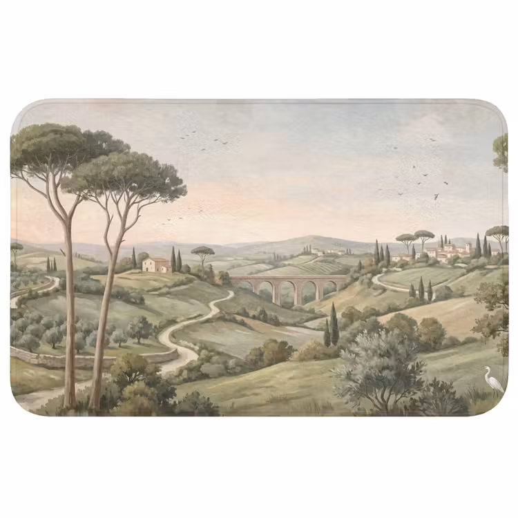 Badmat - Landschap - Heuvels - Zandpad - Groen — 1