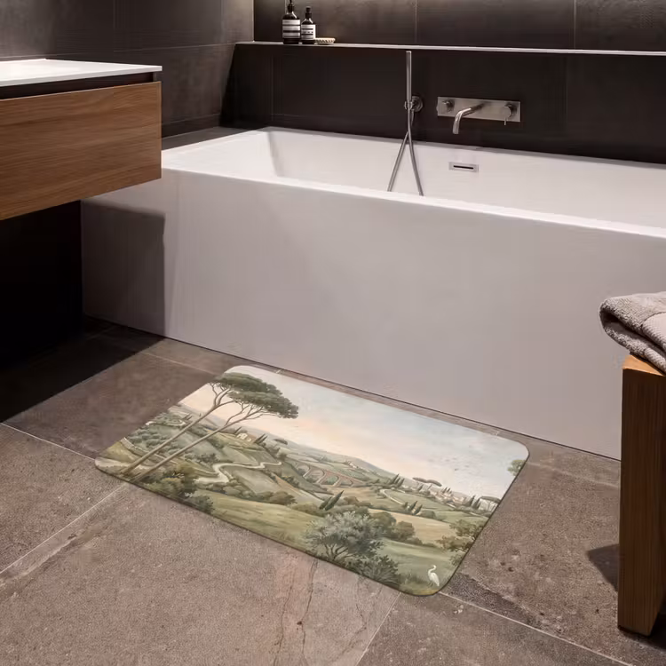 Badmat - Landschap - Heuvels - Zandpad - Groen — 4