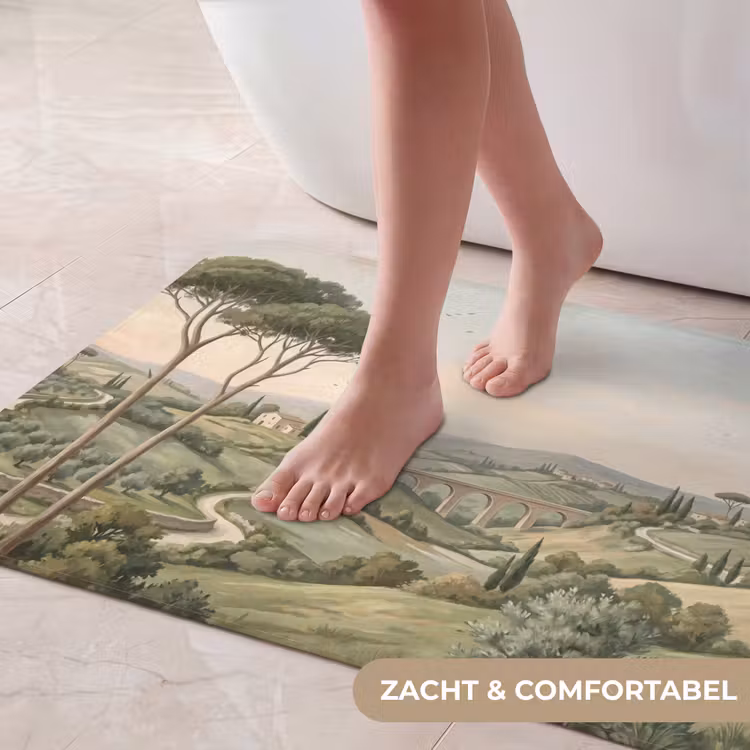 Badmat - Landschap - Heuvels - Zandpad - Groen — 5