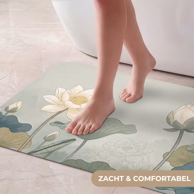 Badmat - Lotus - Bloemen - Groen — 5