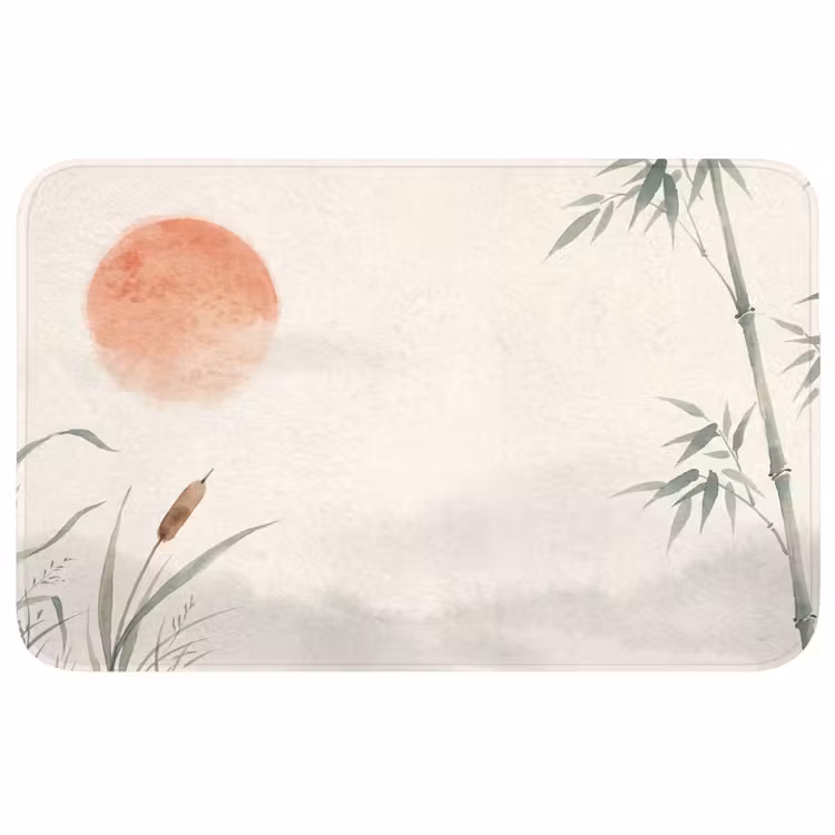 Badmat - Minimalistisch - Bamboe - Groen — 1
