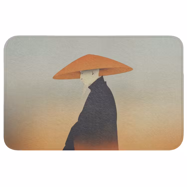 Badmat - Minimalistisch - Silhouet - Oranje — 1