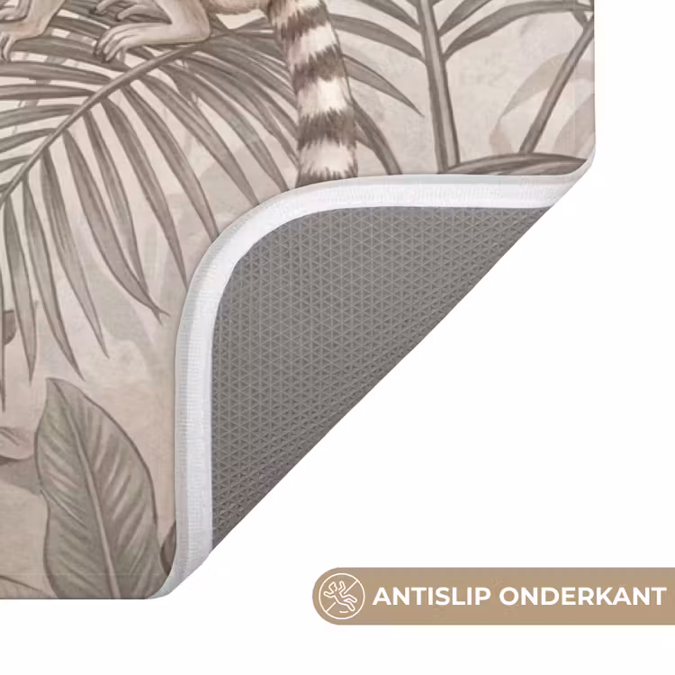 Badmat - Natuur - Jungle - Ringstaartmaki - Bruin — 3