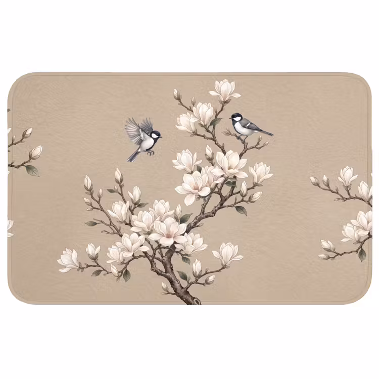 Badmat - Oosters - Vogels - Beige — 1