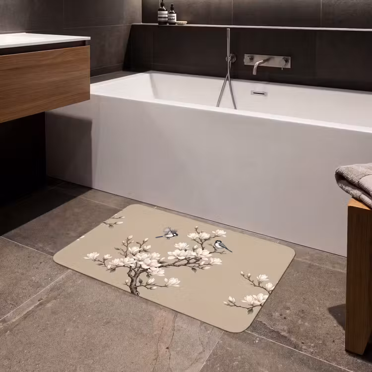 Badmat - Oosters - Vogels - Beige — 4