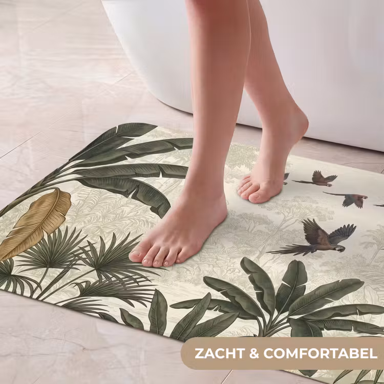 Badmat - Papagaaien - Jungle - Tropisch - Green — 5