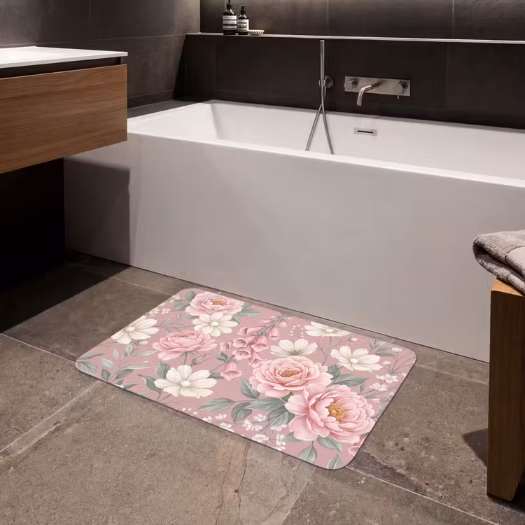Badmat - Pioenrozen - Vingerhoedskruid - Pink — 4
