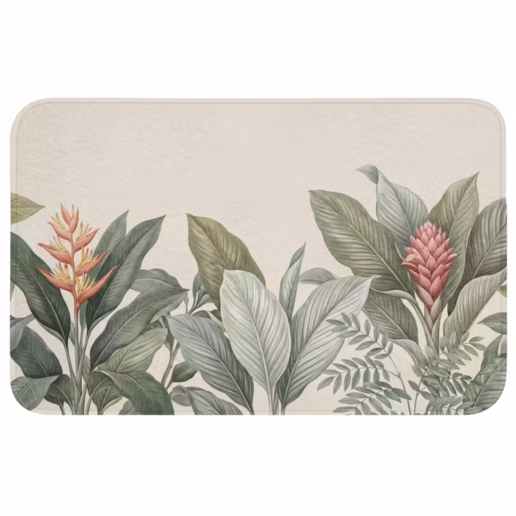 Badmat - Tropisch - Planten - Modern - Groen — 1