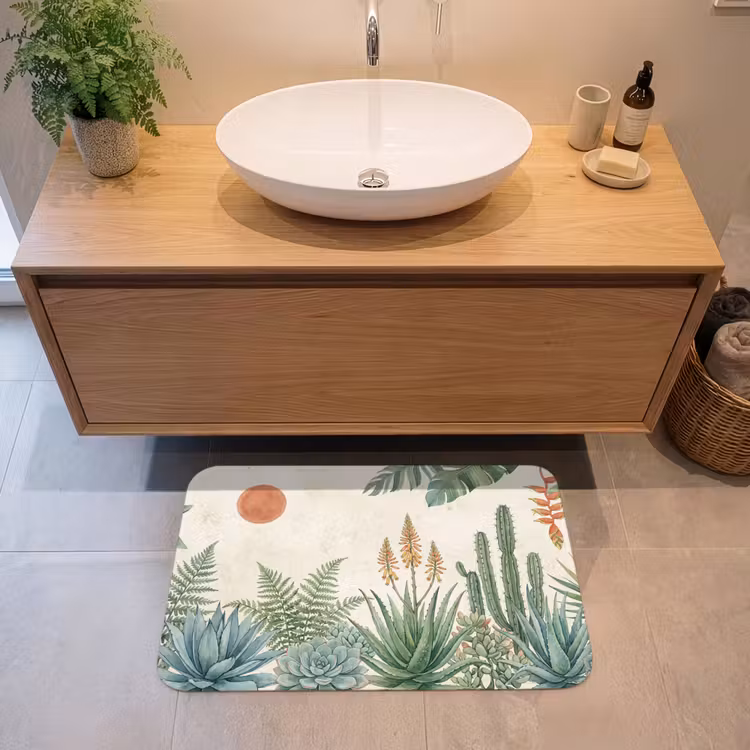 Badmat - Woestijn - Planten - Groen — 2