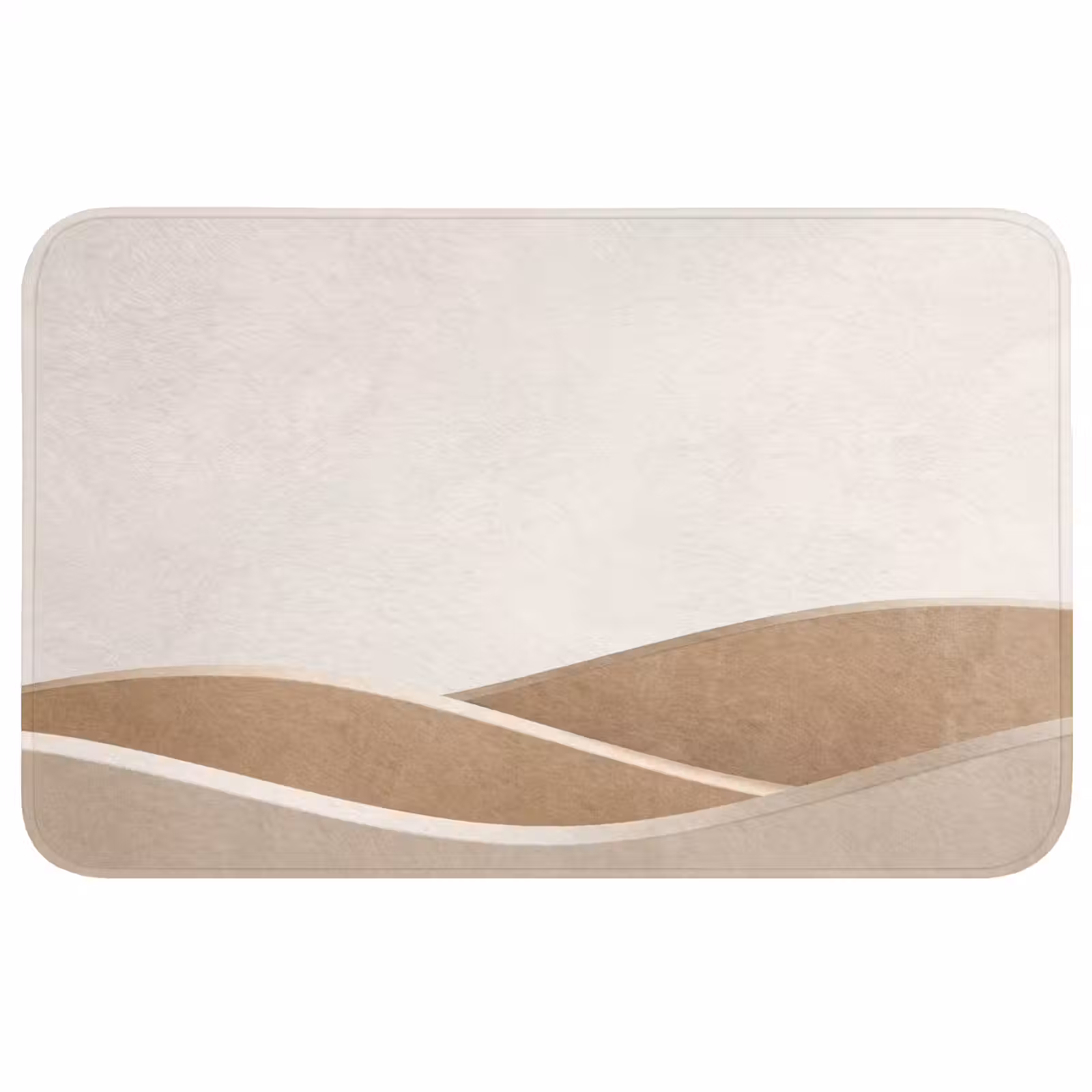 Badmat - Abstract - Golven - Modern - Beige — 1