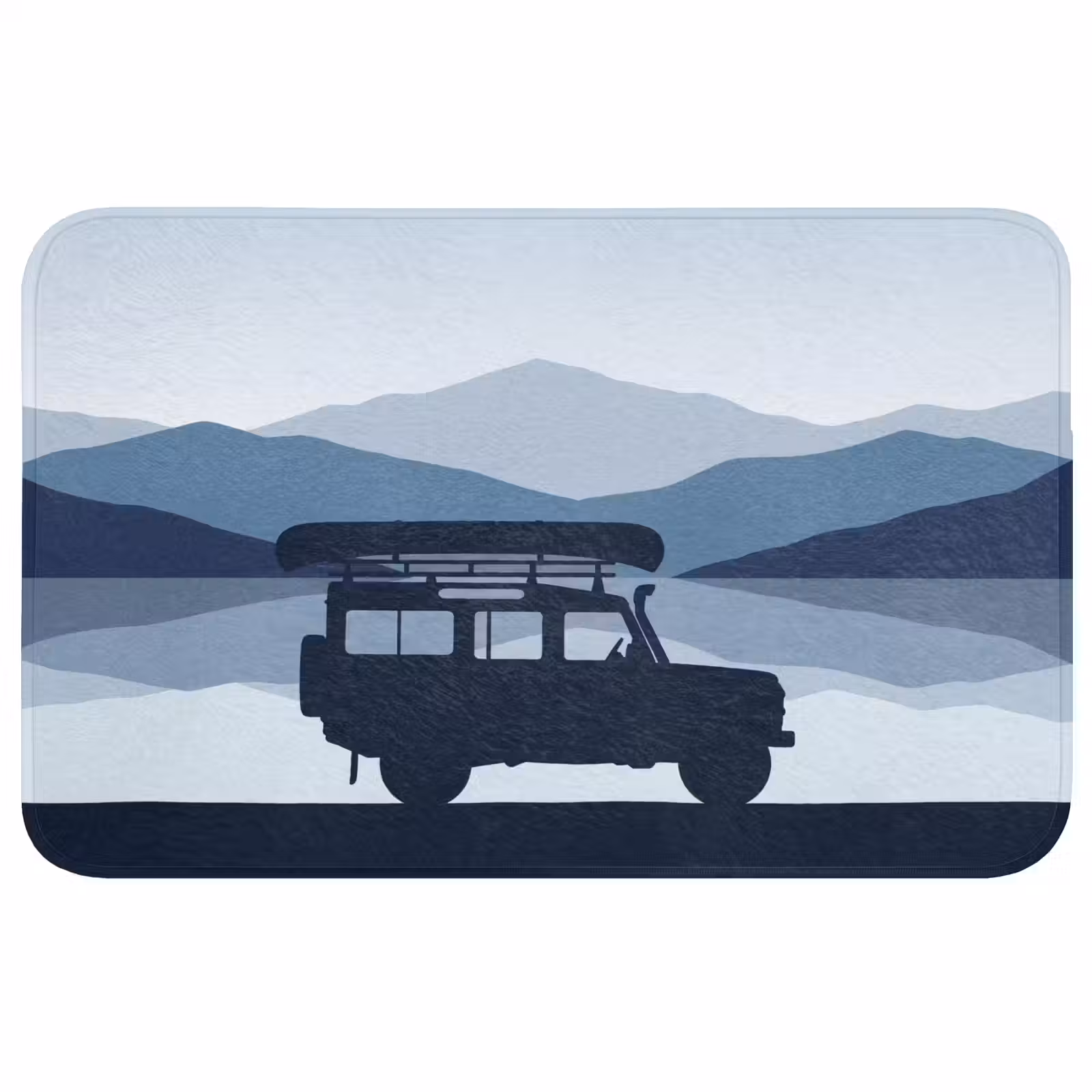 Badmat - Auto - Meer - Bergen - Blauw — 1