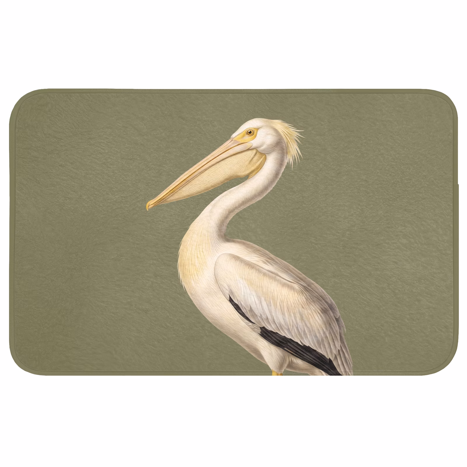 Badmat - Pelikaan - Wit - Vogel - Klassiek - Natuur — 1