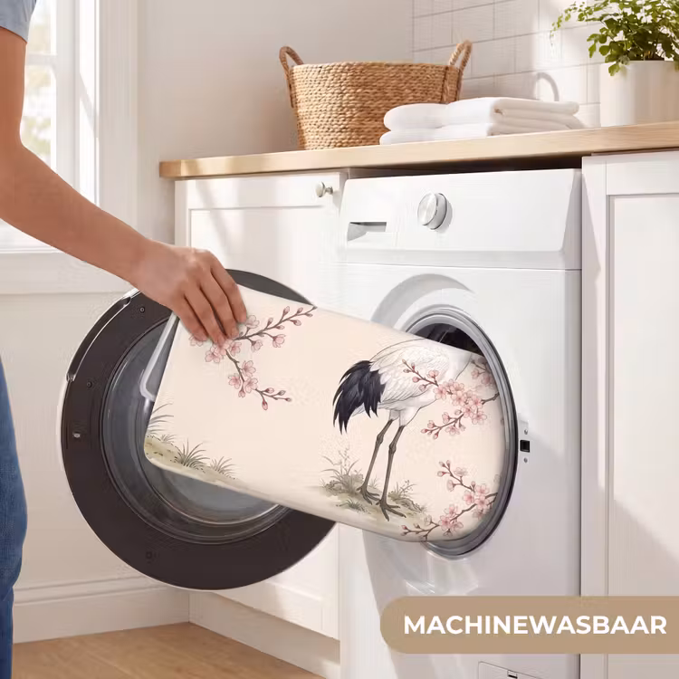 Badmat - Aziatisch - Kraanvogel - Beige — 7