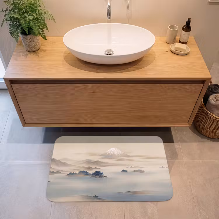 Badmat - Japans - Landschap - Beige — 2