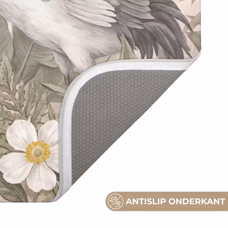 Badmat - Kraanvogels - Natuur - Roze — 3