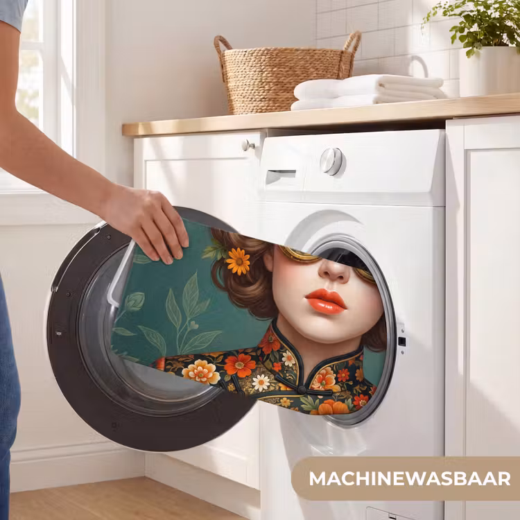 Badmat - Portret - Vrouw - Kleurrijk - Expressief — 7