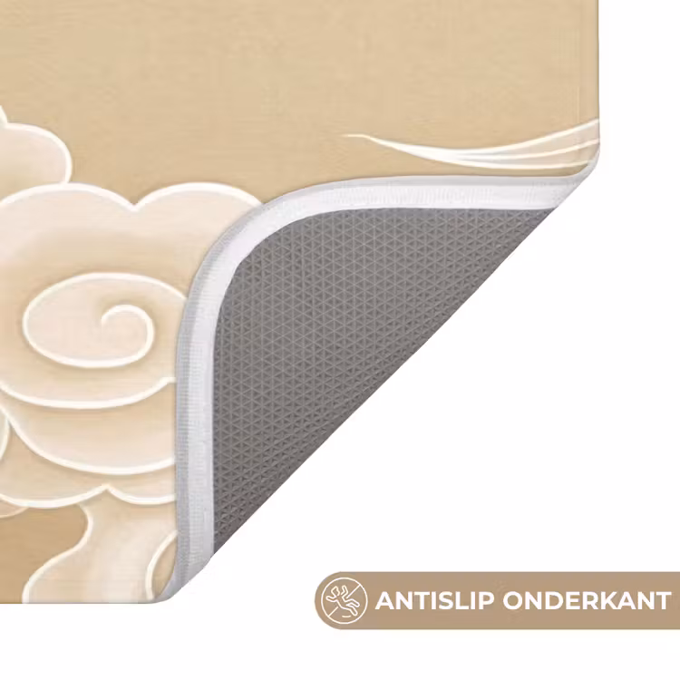 Badmat - Vogels - Vliegen - Beige — 3