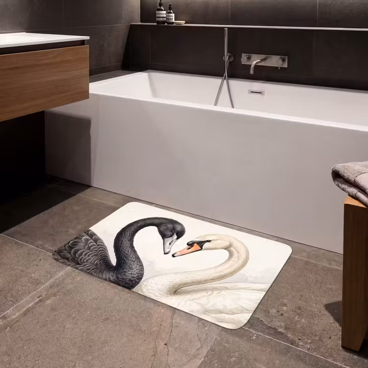 Badmat - Zwanen - Hartvorm - Dieren — 4