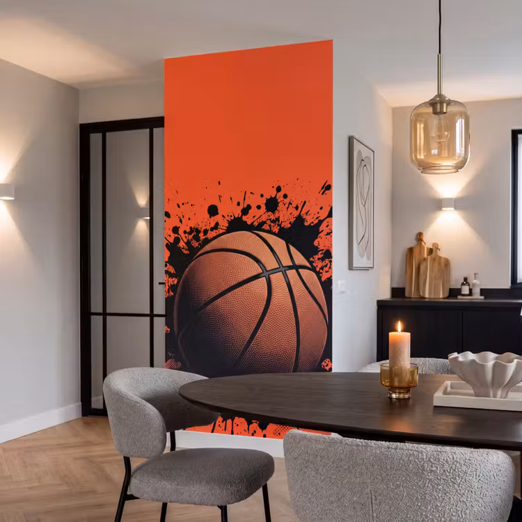 Behang - Basketbal - Verf - Sport - Oranje — 5
