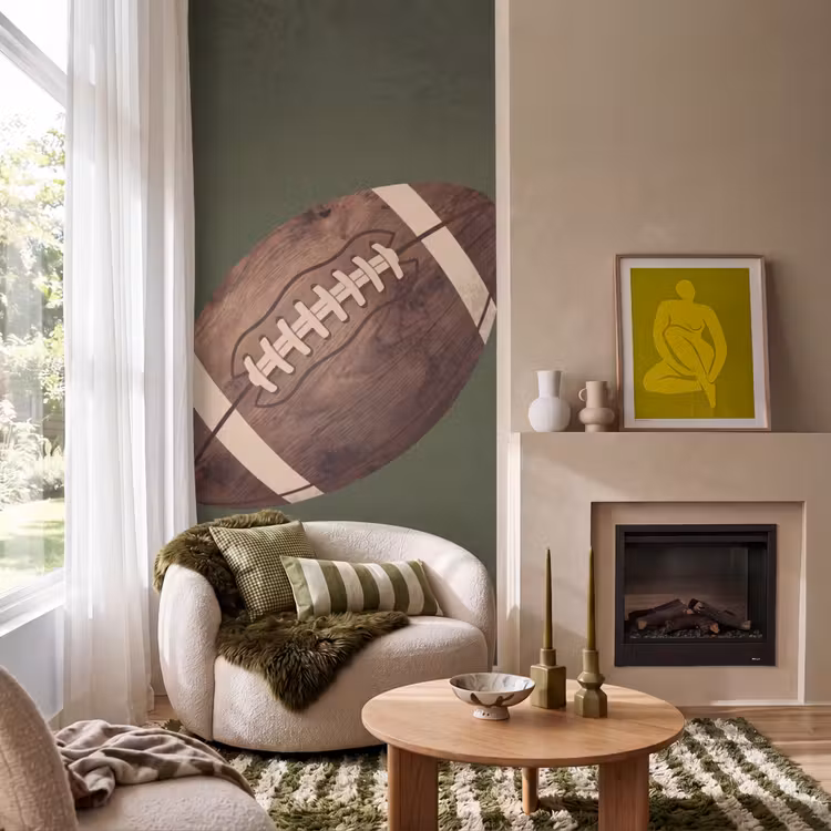 Behang - Football - Hout - Sport - Groen — 1