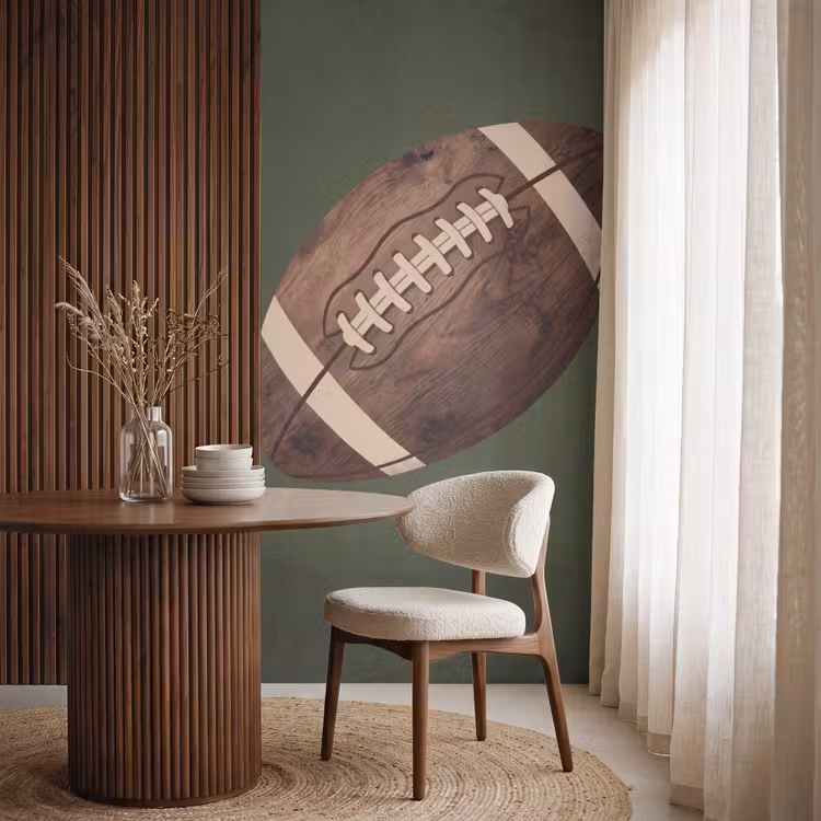 Behang - Football - Hout - Sport - Groen — 4