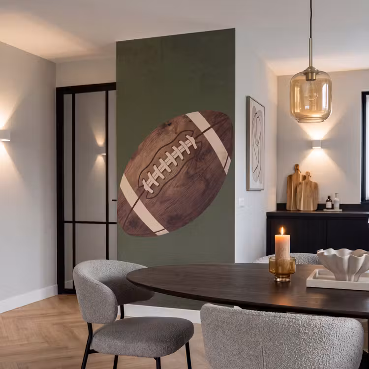 Behang - Football - Hout - Sport - Groen — 5