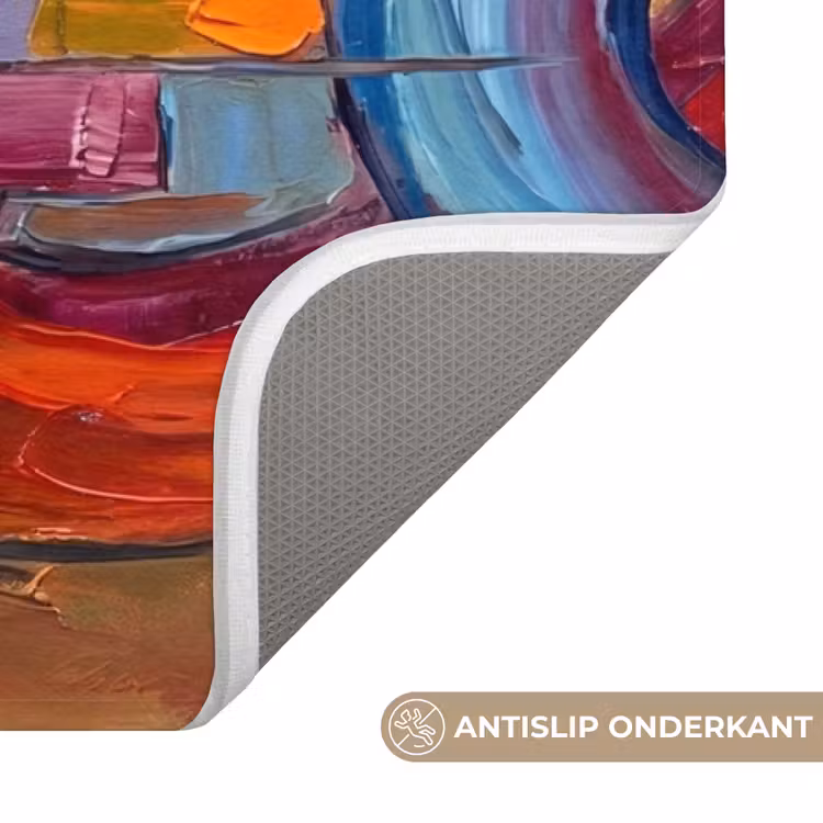 Badmat - Abstract - Cirkels - Schilderij - Kleurrijk - Dynamisch — 3