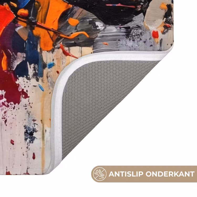 Badmat - Abstract - Schilderij - Kleurrijk - Dynamisch — 3