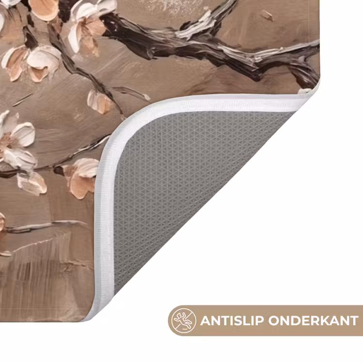 Badmat - Bloesem - Takken - Schilderij - Beige - Serene — 3