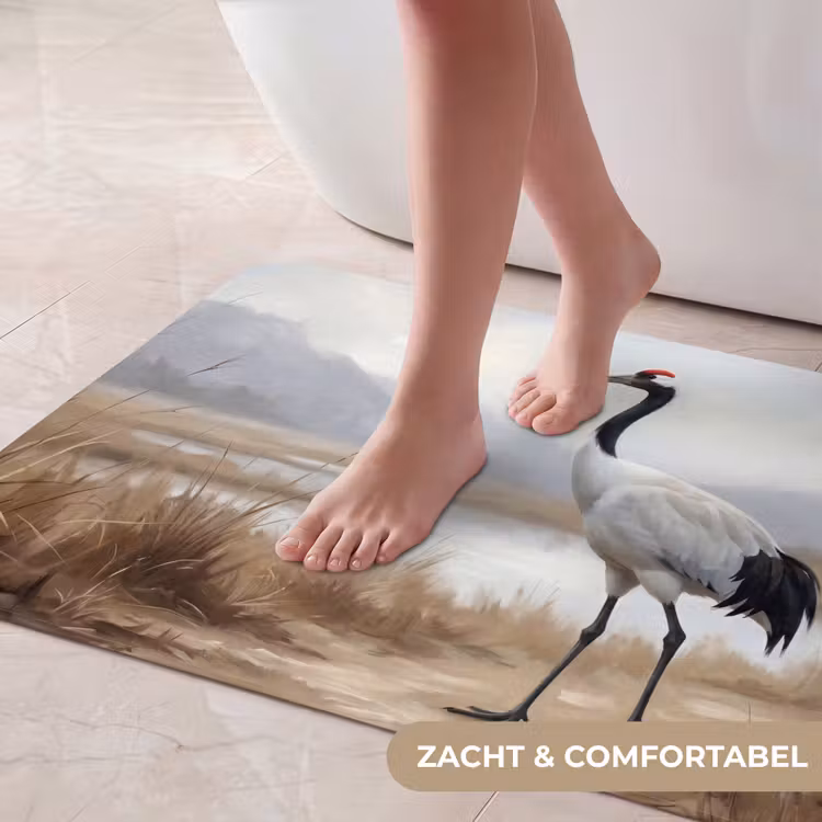 Badmat - Kraanvogel - Natuur - Realistisch — 5