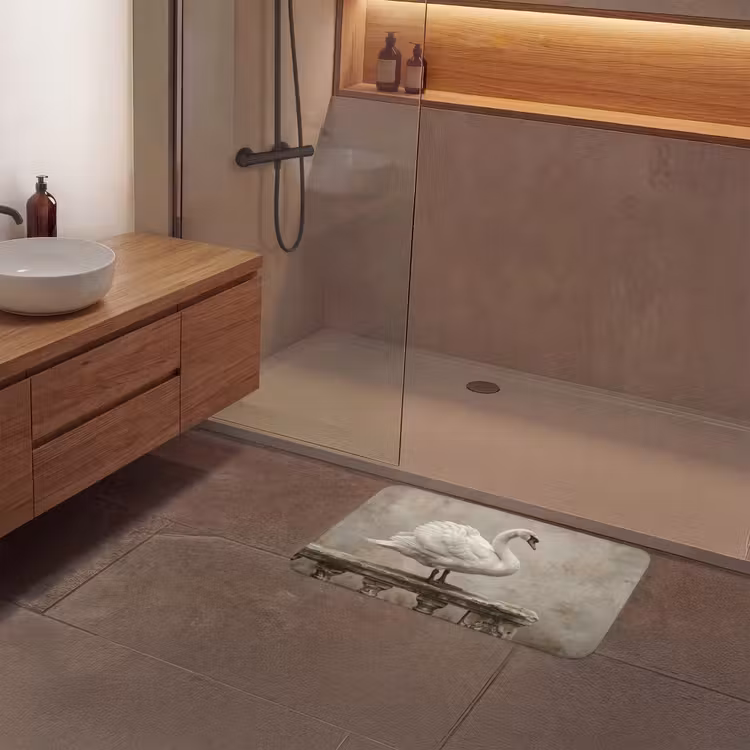 Badmat - Zwaan - Elegant - Dieren - Wit — 6