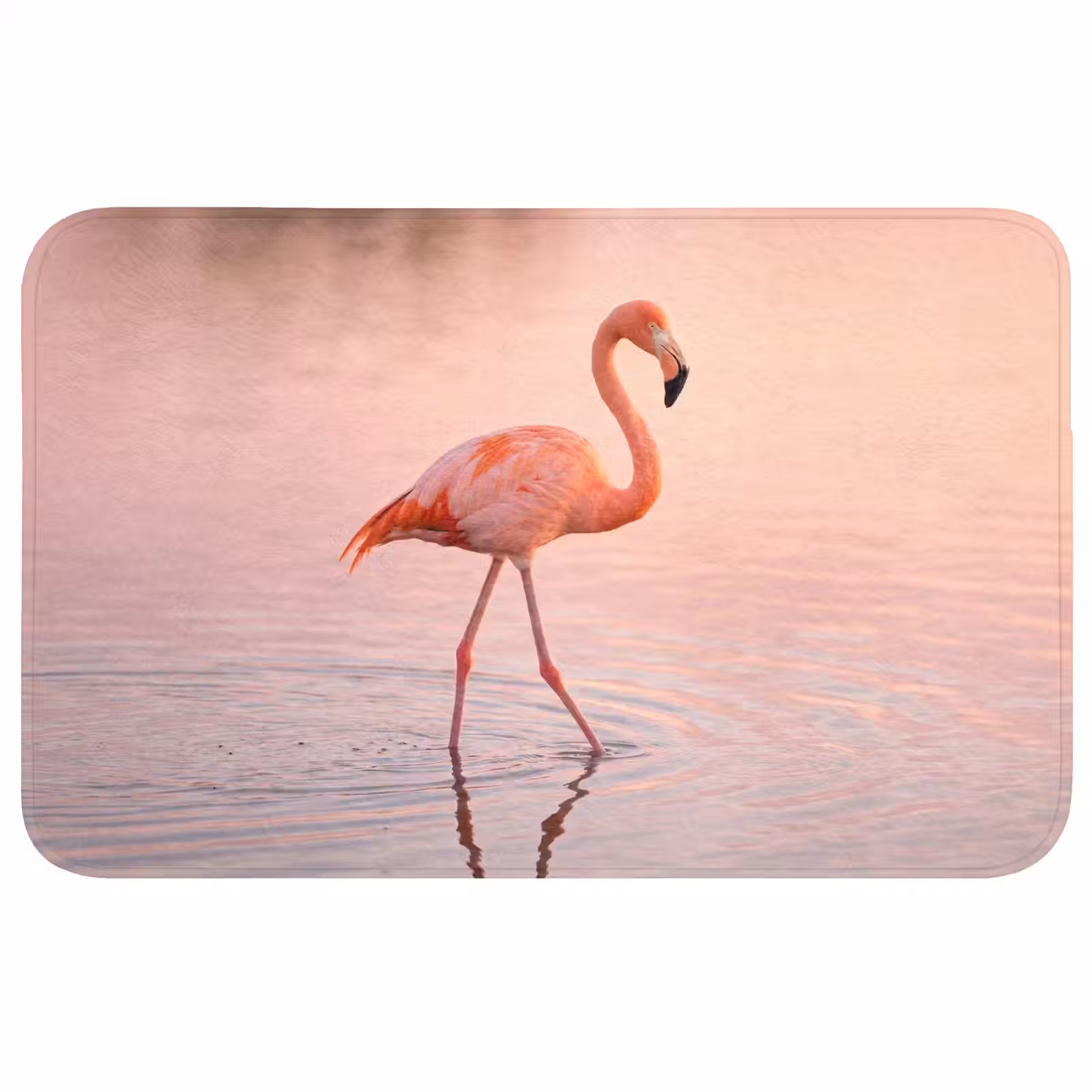 Badmat - Flamingo - Water - Roze — 1