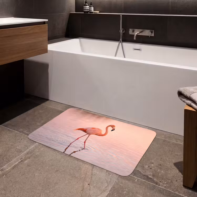 Badmat - Flamingo - Water - Roze — 4