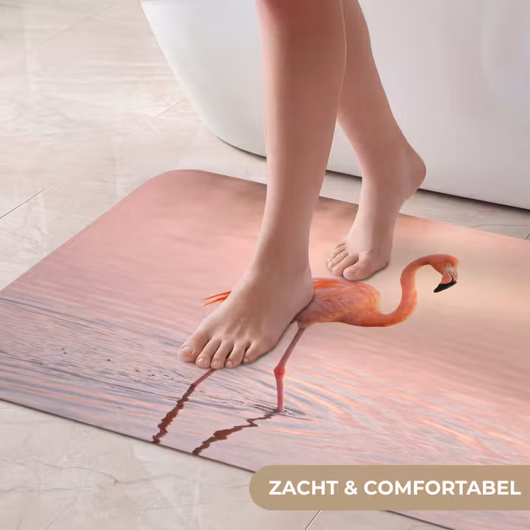 Badmat - Flamingo - Water - Roze — 5