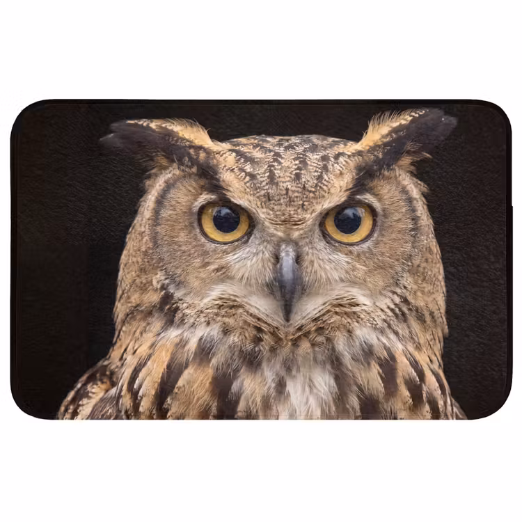 Badmat - Oehoe - Uil - Portret - Bruin — 1