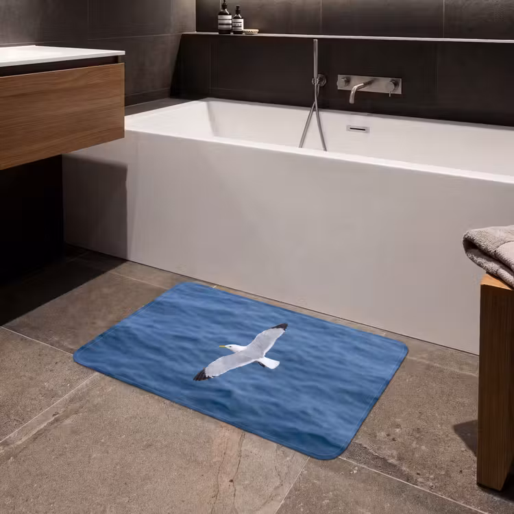 Badmat - Zeemeeuw - Oceaan - Blauw — 4