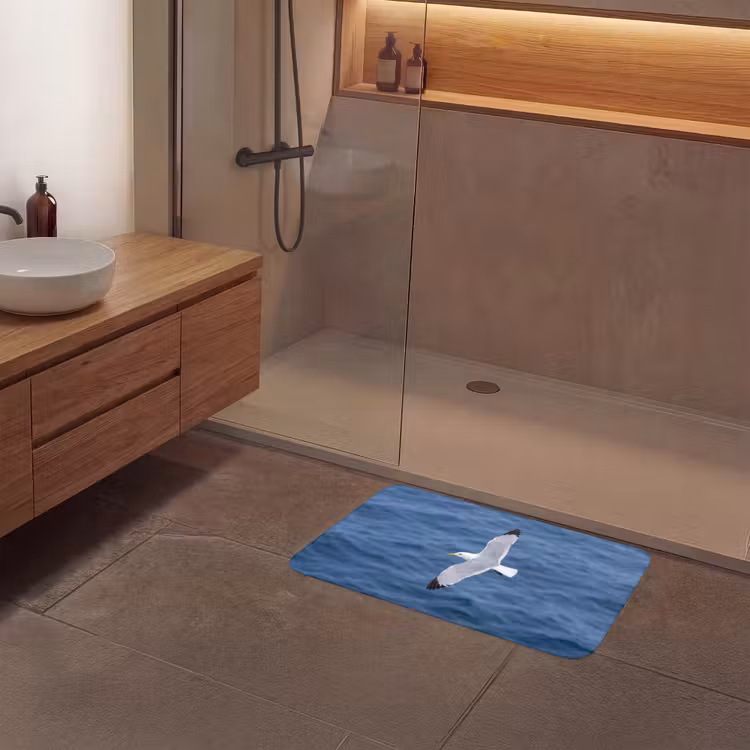 Badmat - Zeemeeuw - Oceaan - Blauw — 6