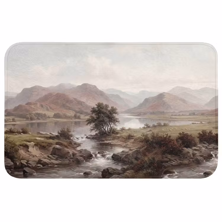 Badmat - Berglandschap - Meer - Bergen - Vallei - Klassiek — 1