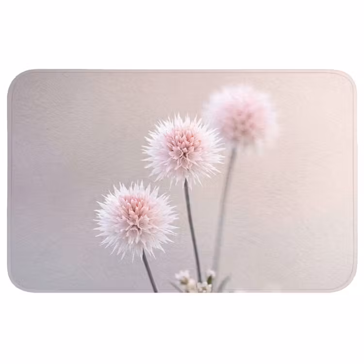 Badmat - Bloemen - Bollen - Roze — 1